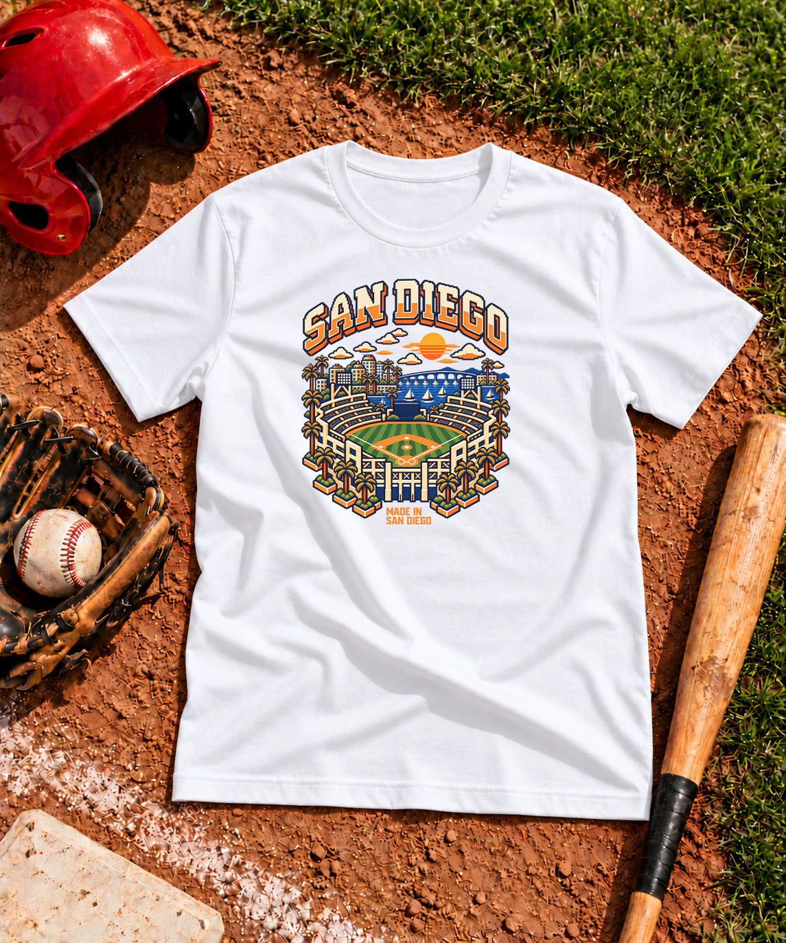 8-Bit San Diego Classic Big & Tall T-Shirt