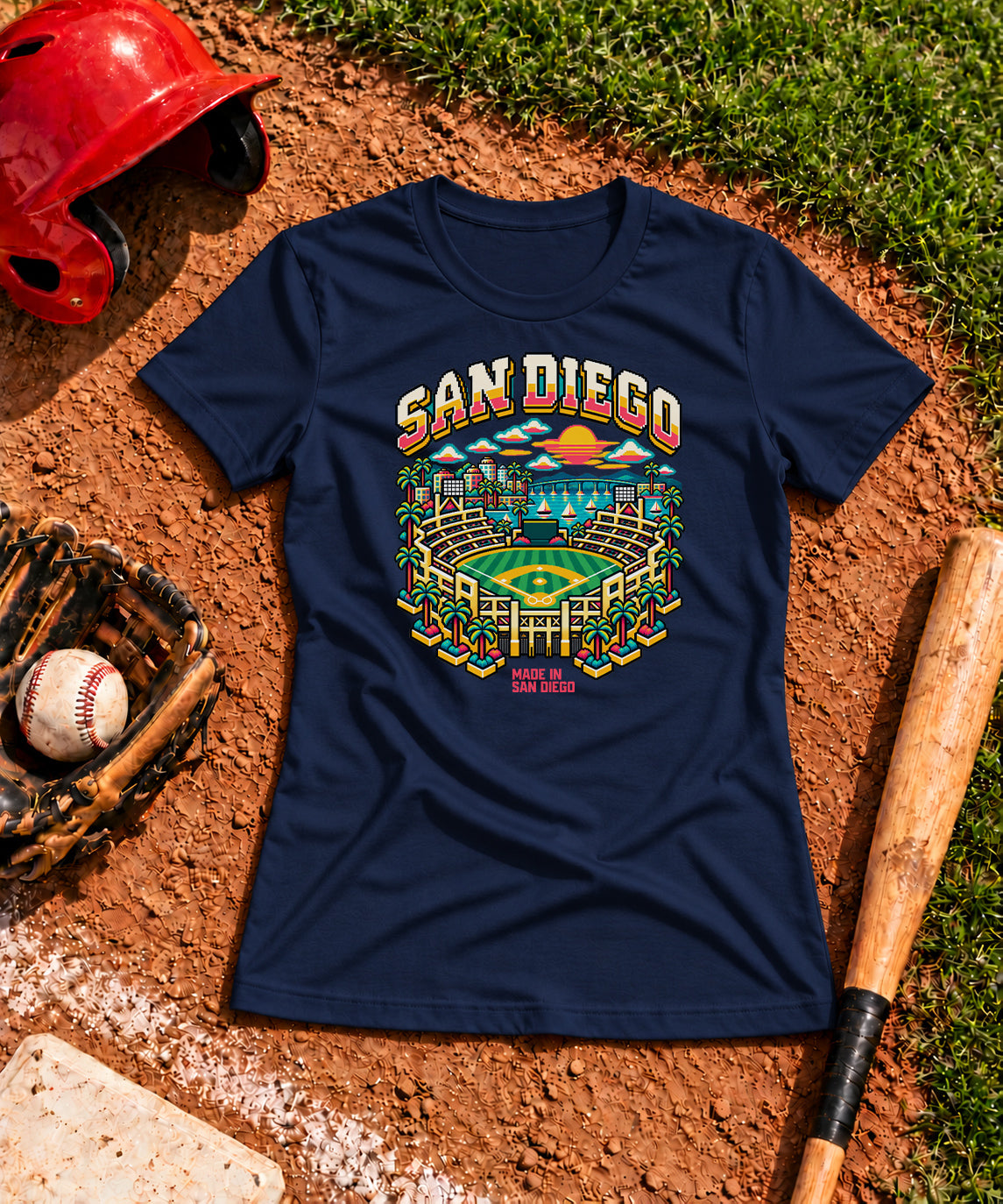 Women's City 8-Bit San Diego T-Shirt
