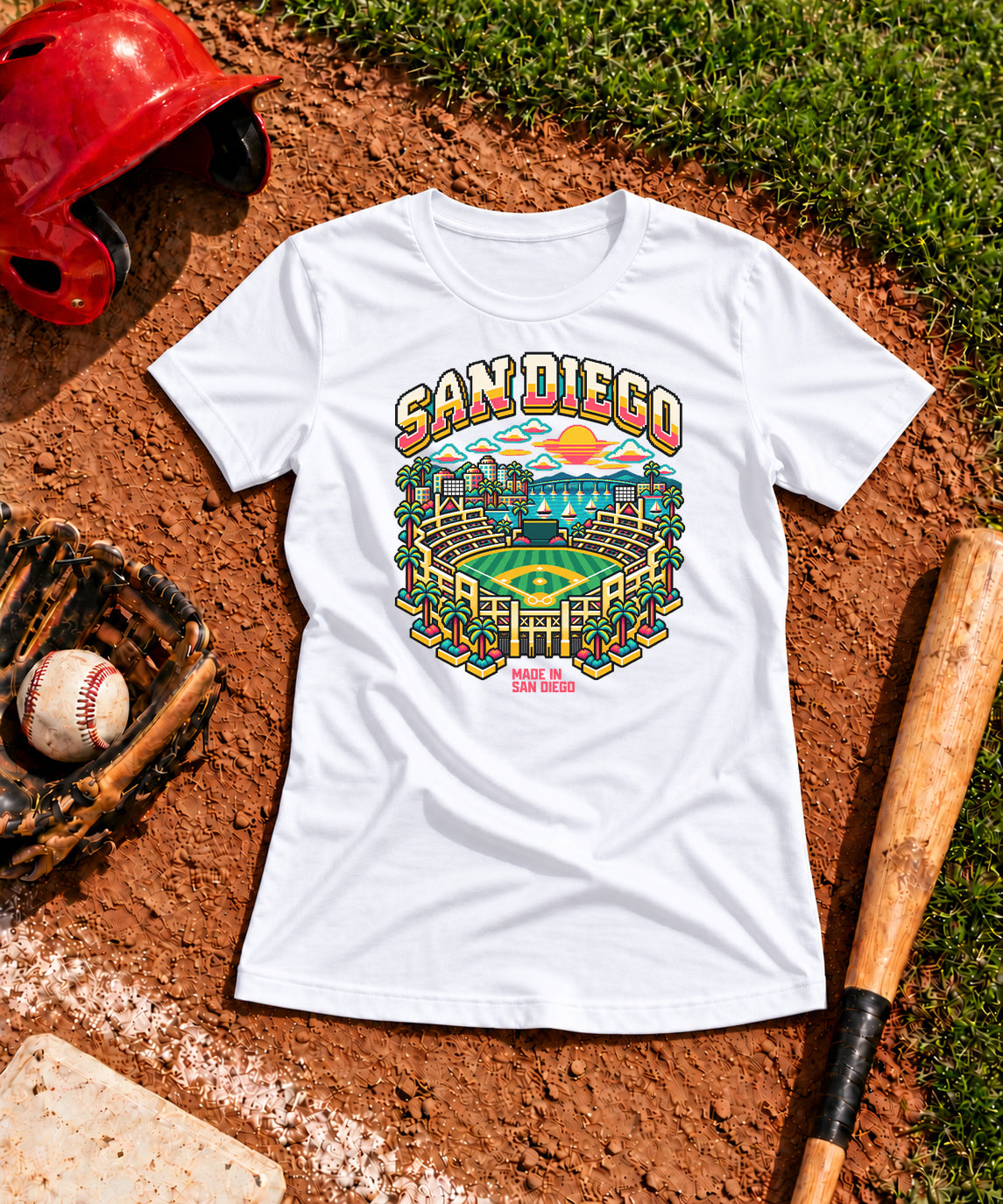 Women's City 8-Bit San Diego T-Shirt