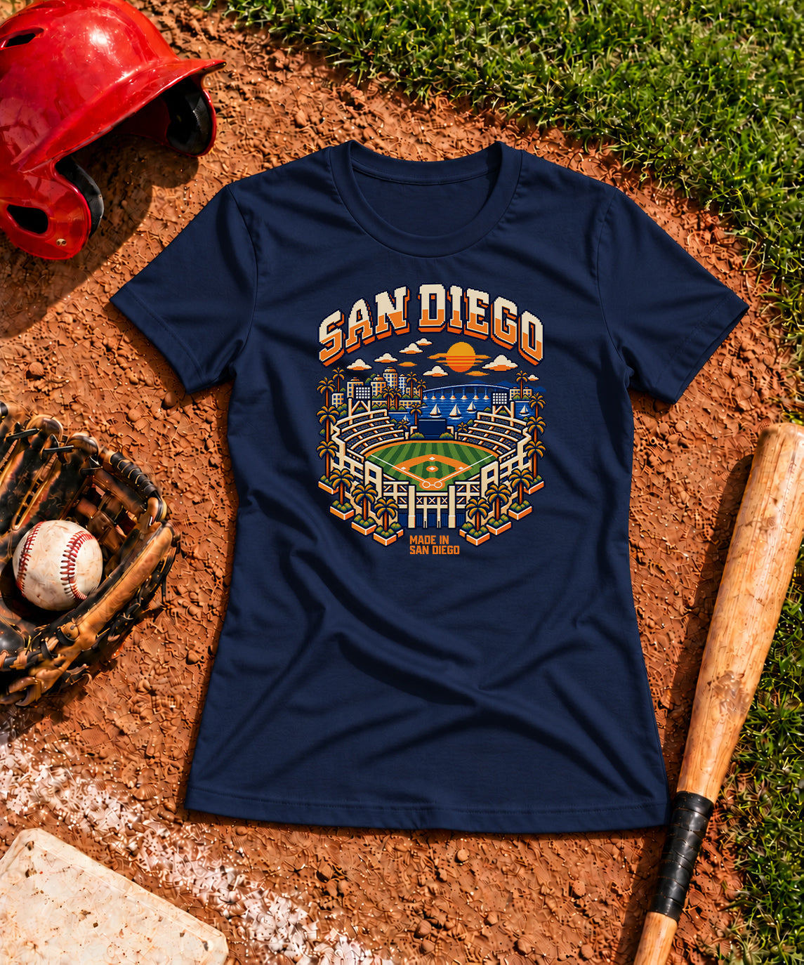Women's Classic 8-Bit San Diego T-Shirt