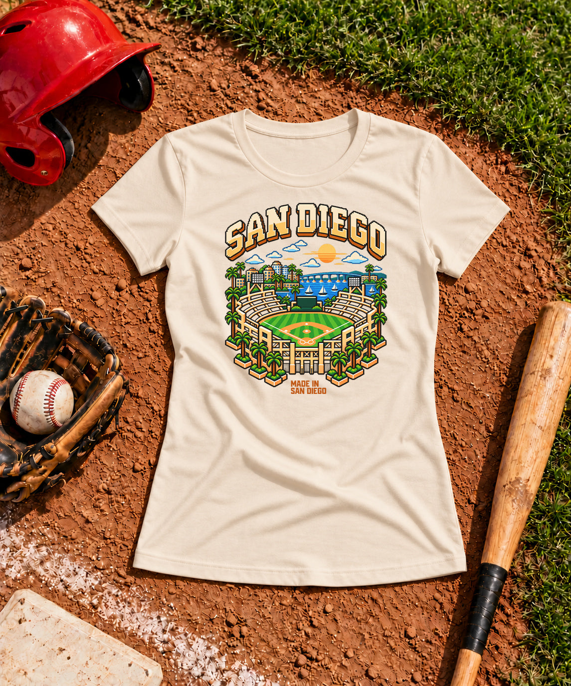 Women's Heritage 8-Bit San Diego T-Shirt
