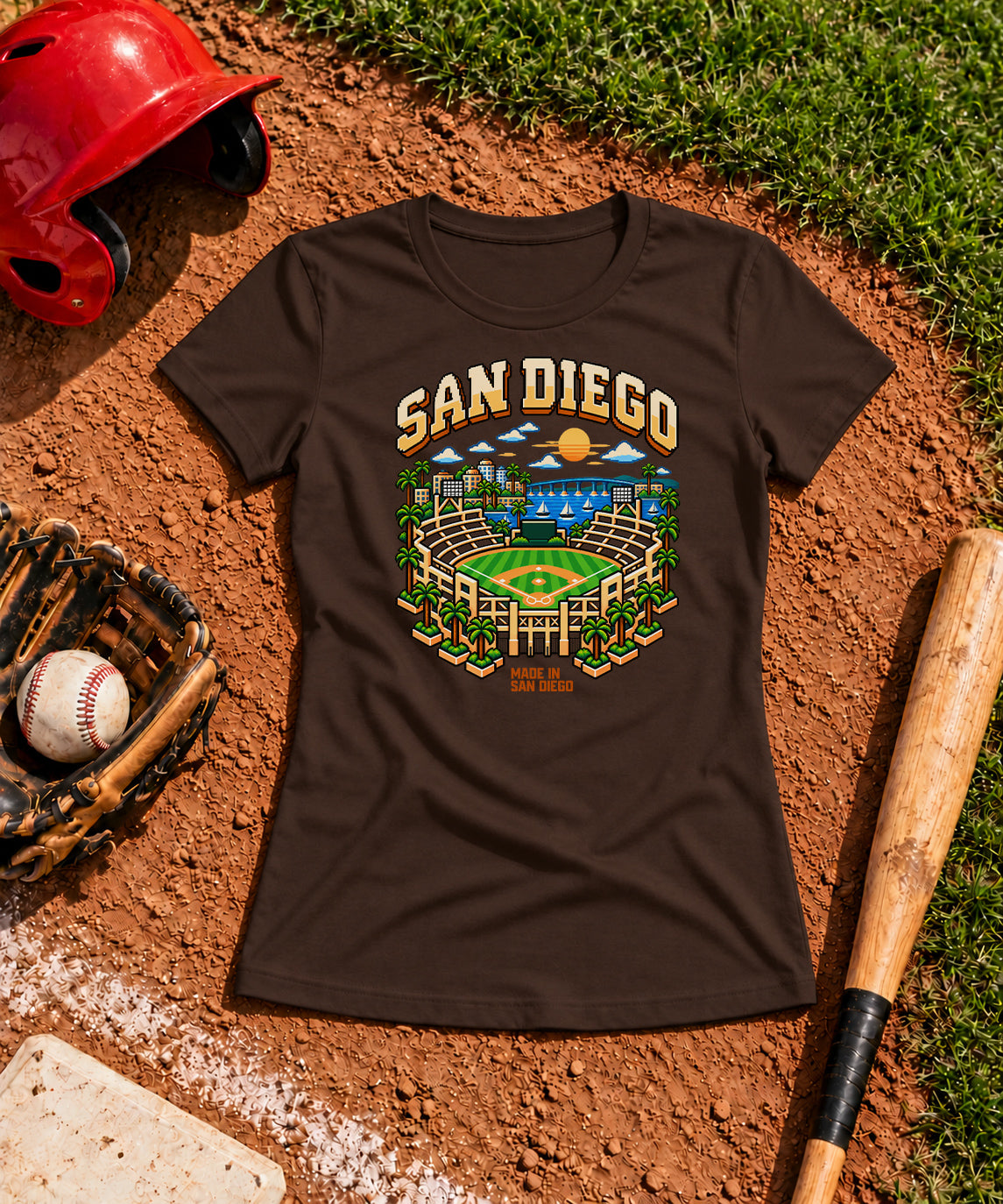 Women's Heritage 8-Bit San Diego T-Shirt