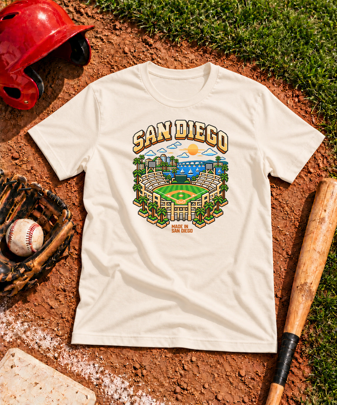Lightweight Heritage 8-Bit San Diego T-Shirt