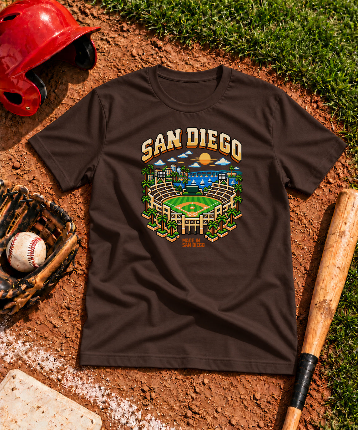 Lightweight Heritage 8-Bit San Diego T-Shirt