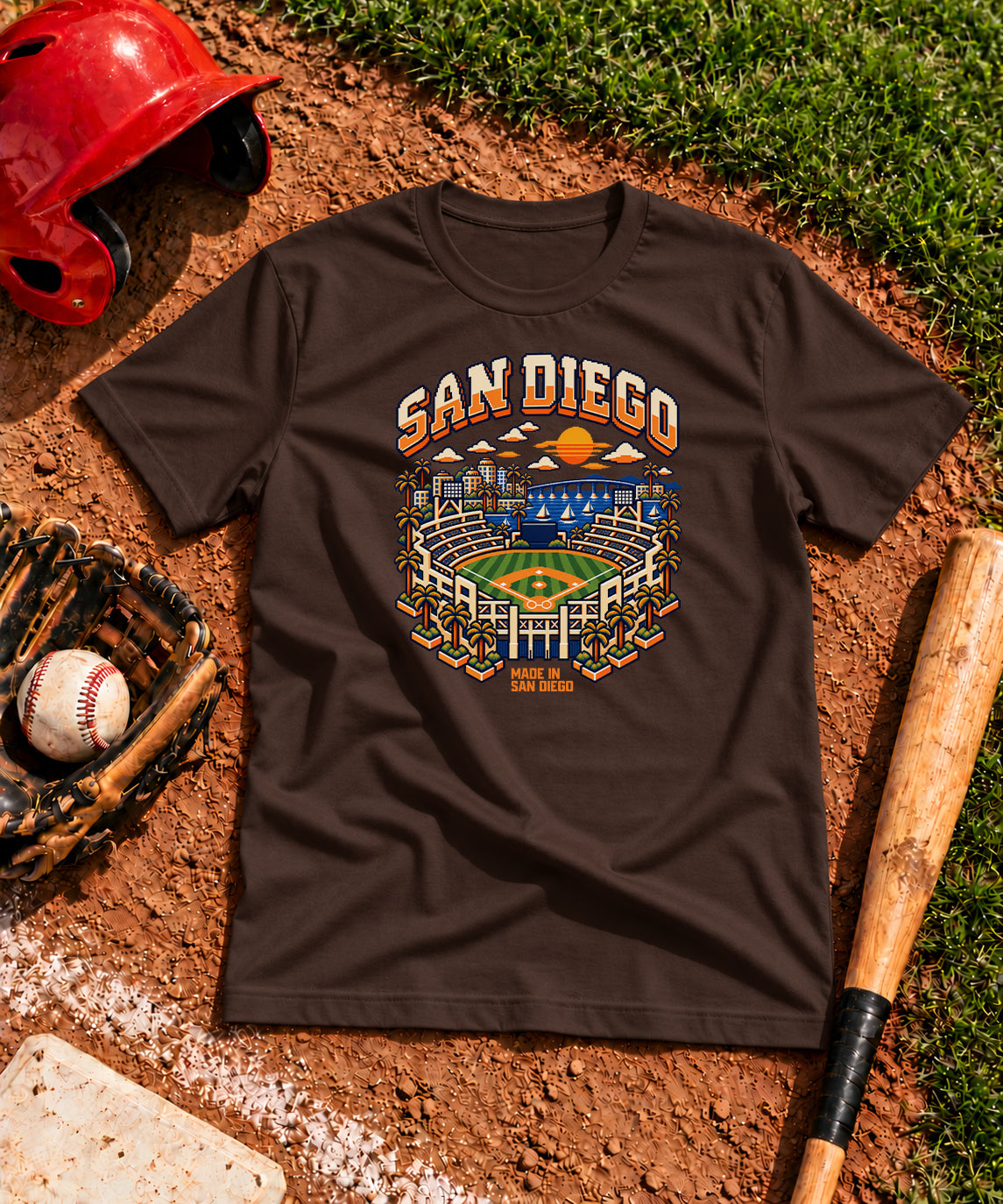 Lightweight Classic 8-Bit San Diego T-Shirt