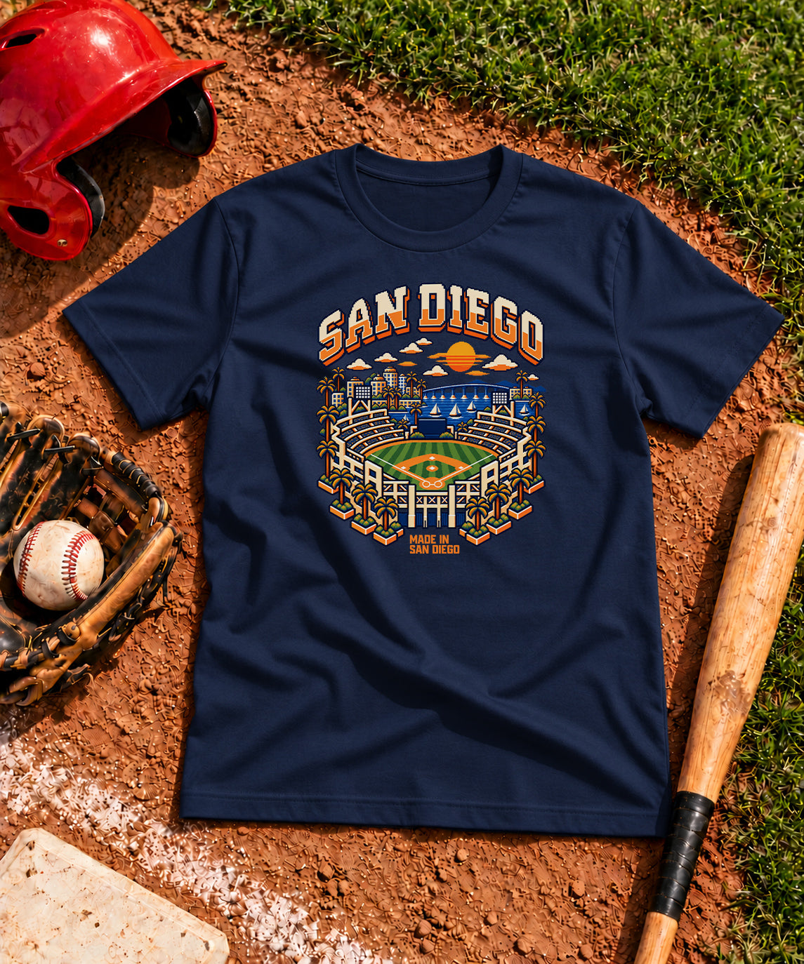 Lightweight Classic 8-Bit San Diego T-Shirt