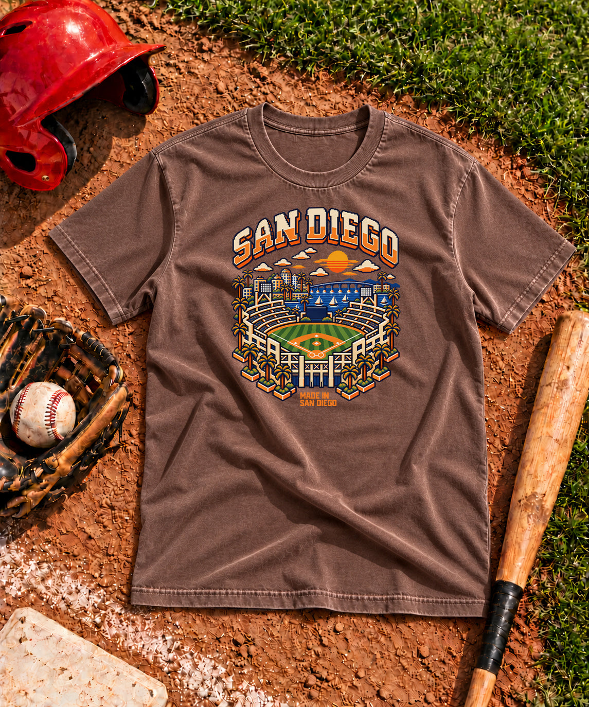 Heavyweight Classic 8-Bit San Diego T-Shirt
