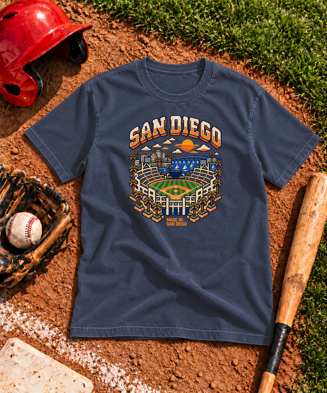 Heavyweight Classic 8-Bit San Diego T-Shirt