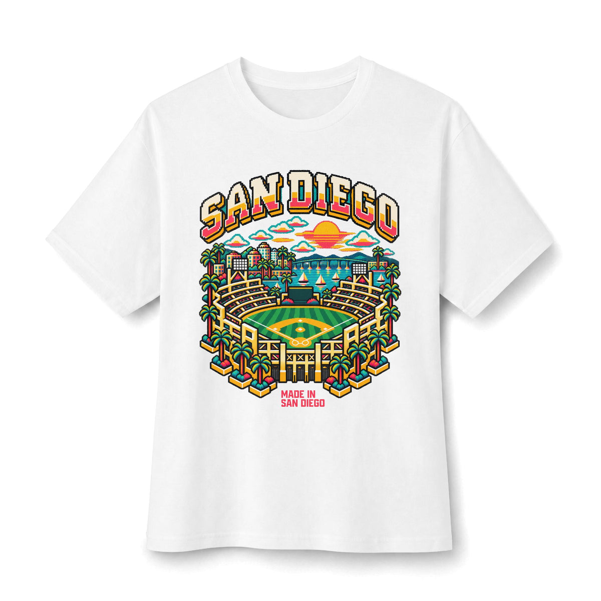 8-Bit San Diego City Big & Tall T-Shirt