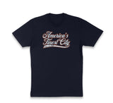 America's Finest City Lightweight T-Shirt (Navy Blue/White/Orange)