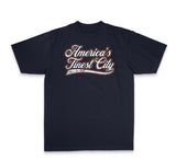 America's Finest City Heavyweight T-Shirt (Navy Blue/White/Orange)