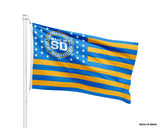 Made in San Diego Powder Blue, Gold, White Flag – 3' x 5'