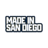 Made in San Diego Stack Logo 4" Sticker Navy Blue