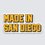 Classic Brown & Gold Made in San Diego 4" Sticker