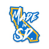 Cali Logo Powder Blue/Gold/White 4" Sticker