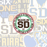 Made in San Diego Cali Logo Sticker - Made in San Diego Clothing Company