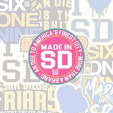 Made in San Diego Original Logo 3" City Connect Sticker - Made in San Diego Clothing Company