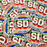 Made in San Diego Original Logo 3" Zarape Sticker - Made in San Diego Clothing Company