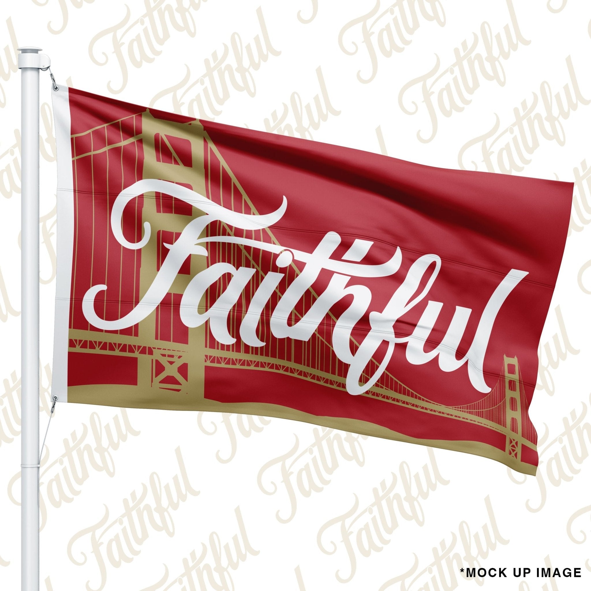 Niners Faithful 3'x5' Flag - Made in San Diego Clothing Company