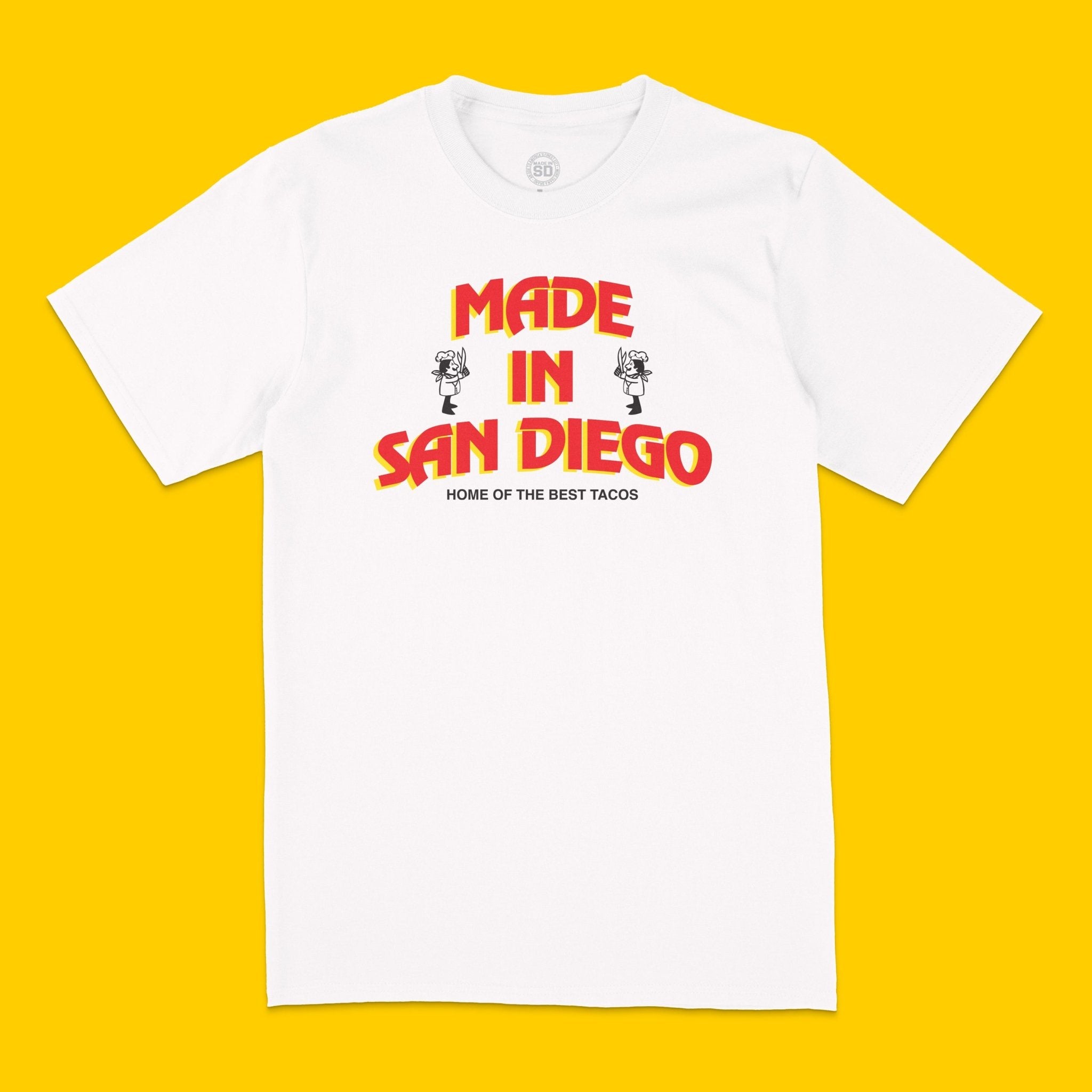 **PREORDER** Tacos El San Diego T-Shirt (White) - Made in San Diego Clothing Company