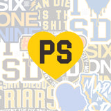 PS Heart Logo Sticker - Made in San Diego Clothing Company