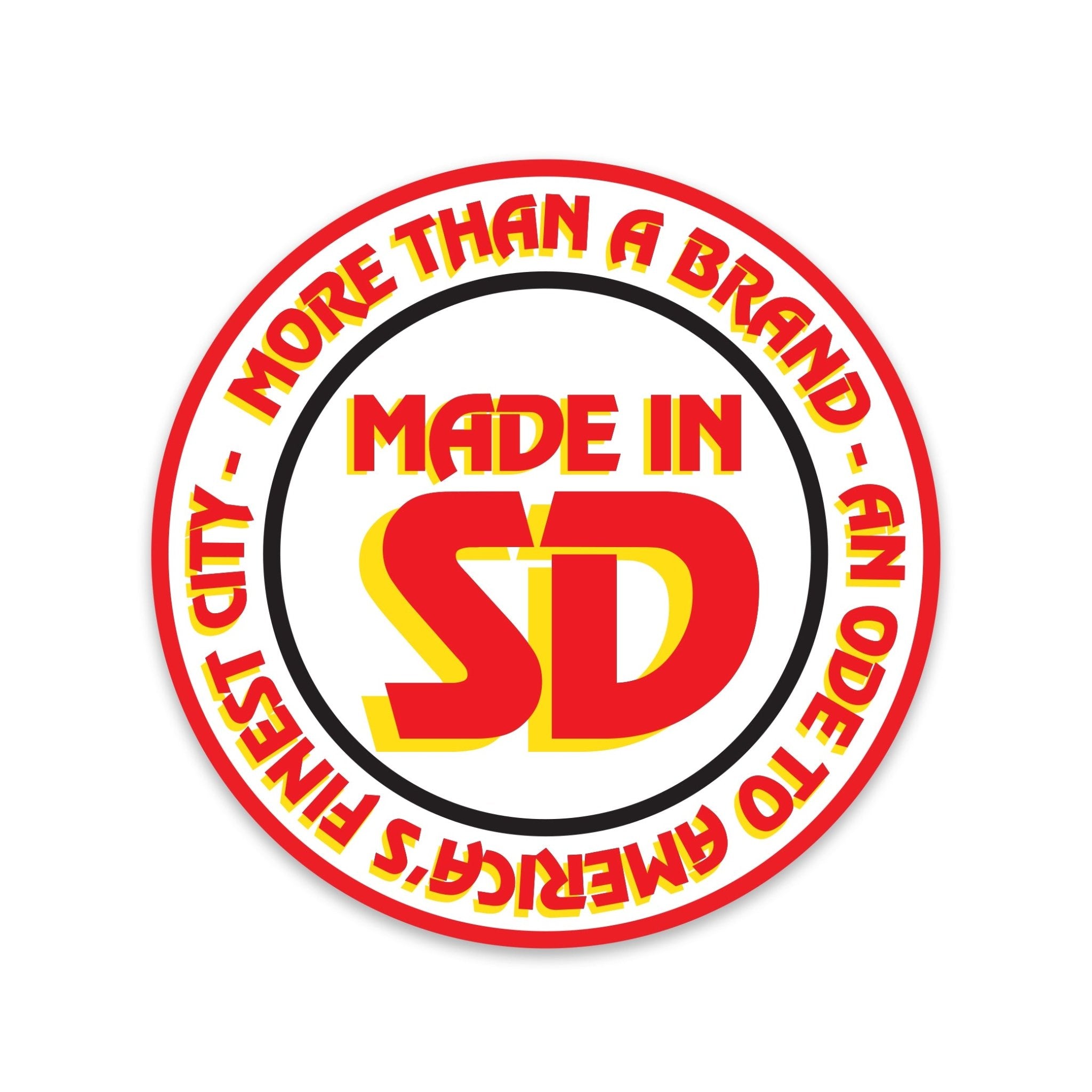 Tacos El San Diego Circle Logo 3" Sticker - Made in San Diego Clothing Company