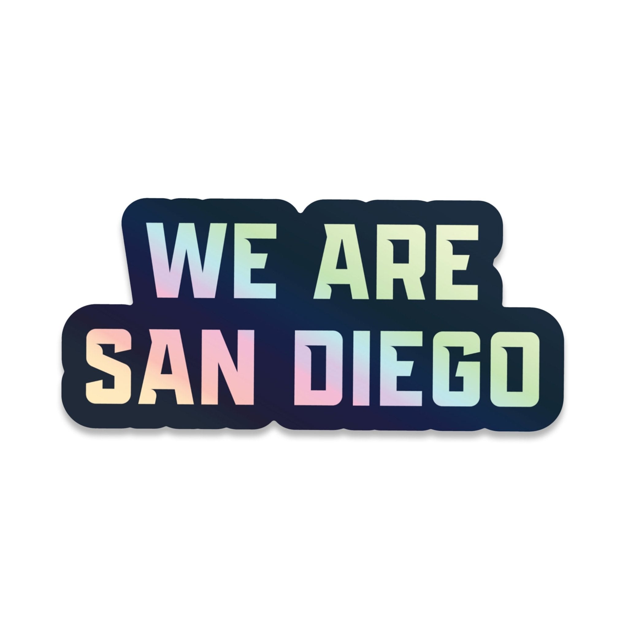 We Are San Diego Azul & Chrome 4" Sticker - Made in San Diego Clothing Company